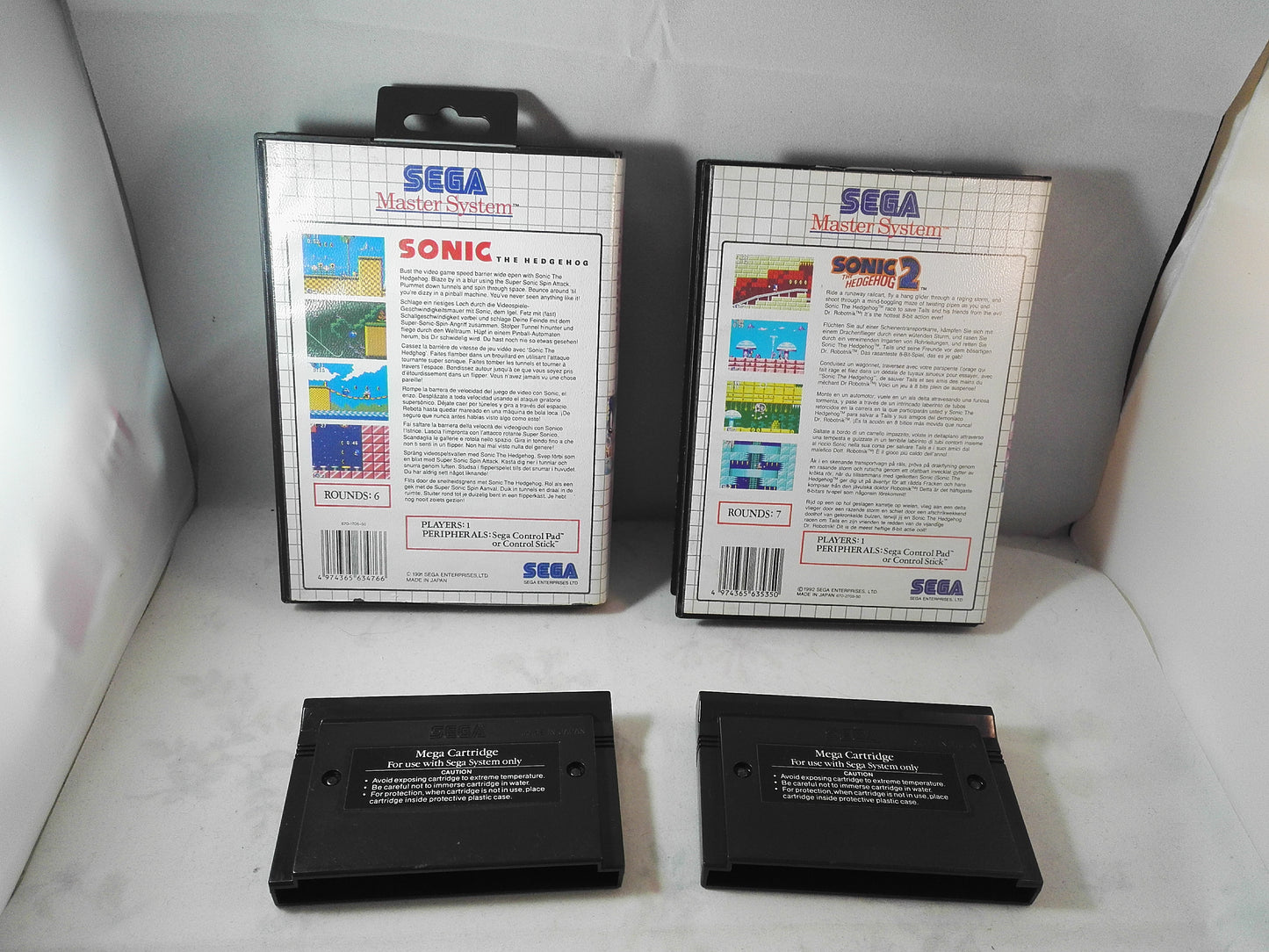 Sonic The Hedgehog 1 & 2 (Sega Master System) Game bundle