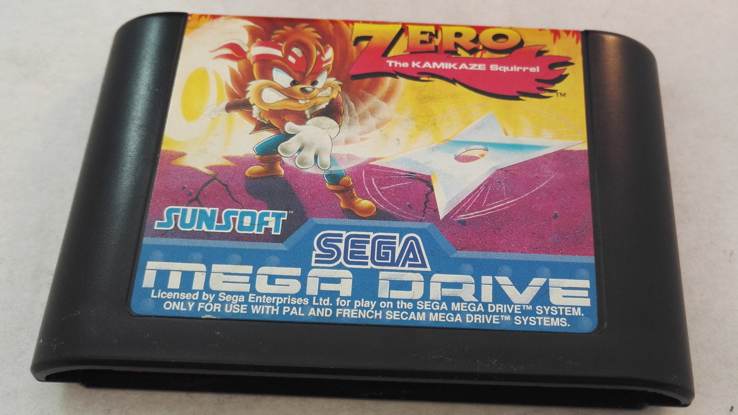 Zero the Kamikaze squirrel Sega Mega Drive RARE game