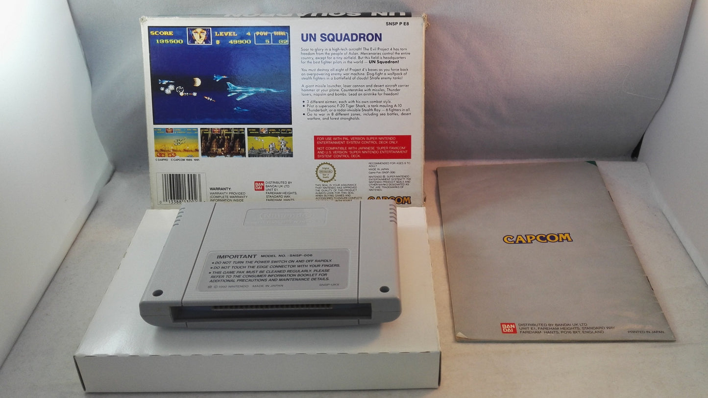 UN Squadron SNES (Super Nintendo Entertainment System) Boxed complete game