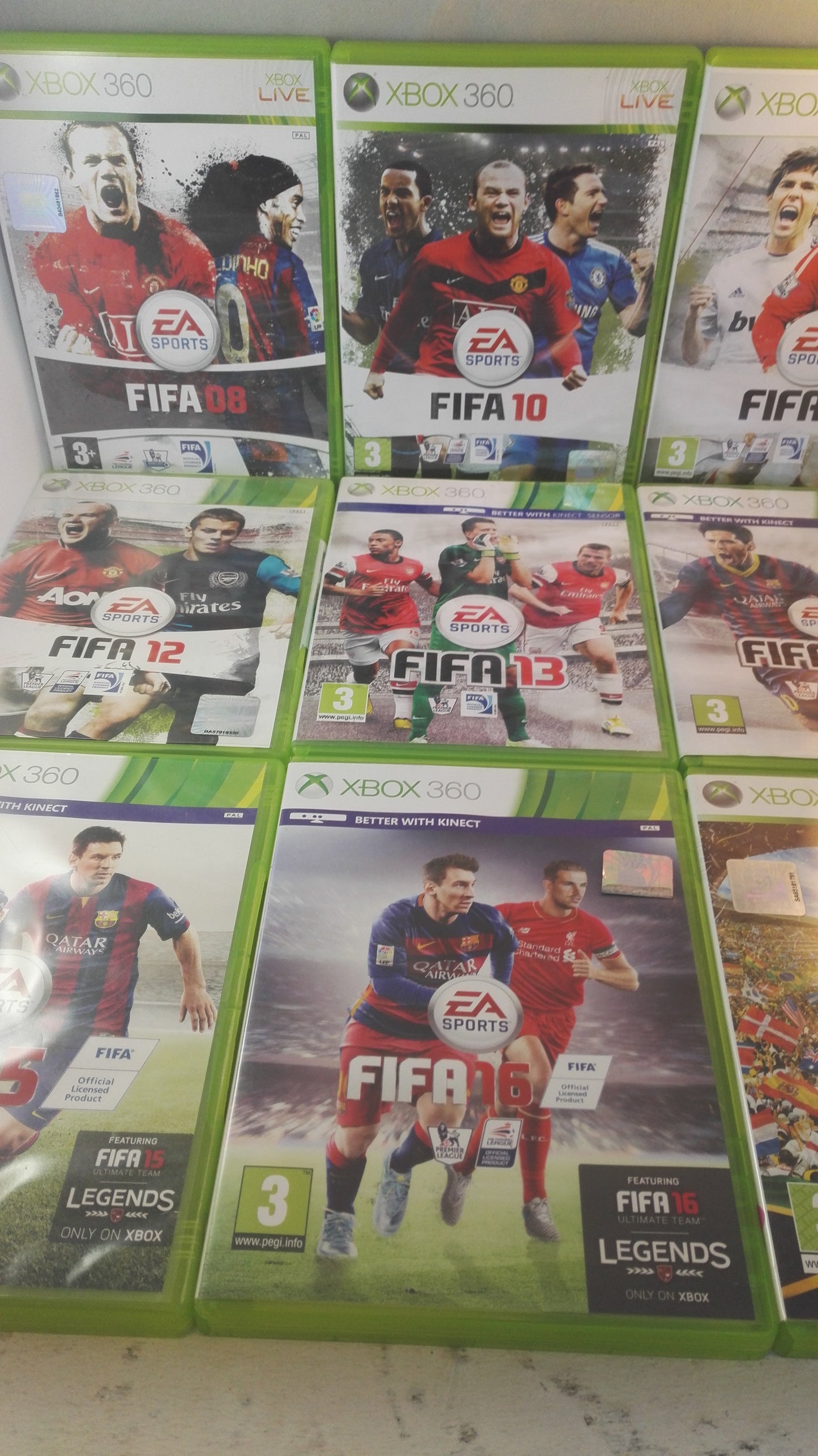 Fifa 08 - Fifa 16 Xbox 360 game bundle