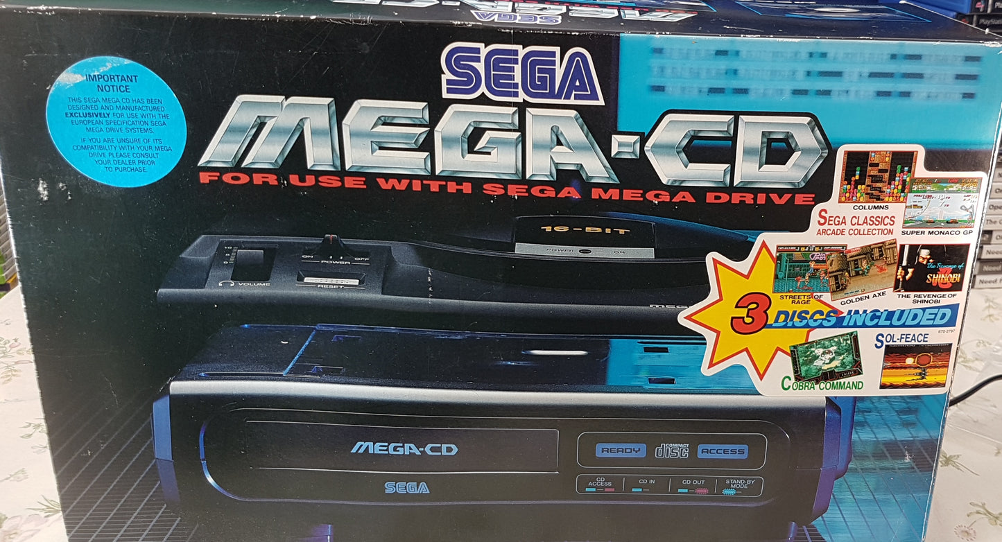 (Sega Mega Drive and Mega CD) Console package VGC hardly used
