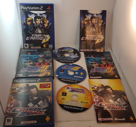 Time Crisis 2, 3 & Crisis Zone Sony Playstation 2 (PS2) Game