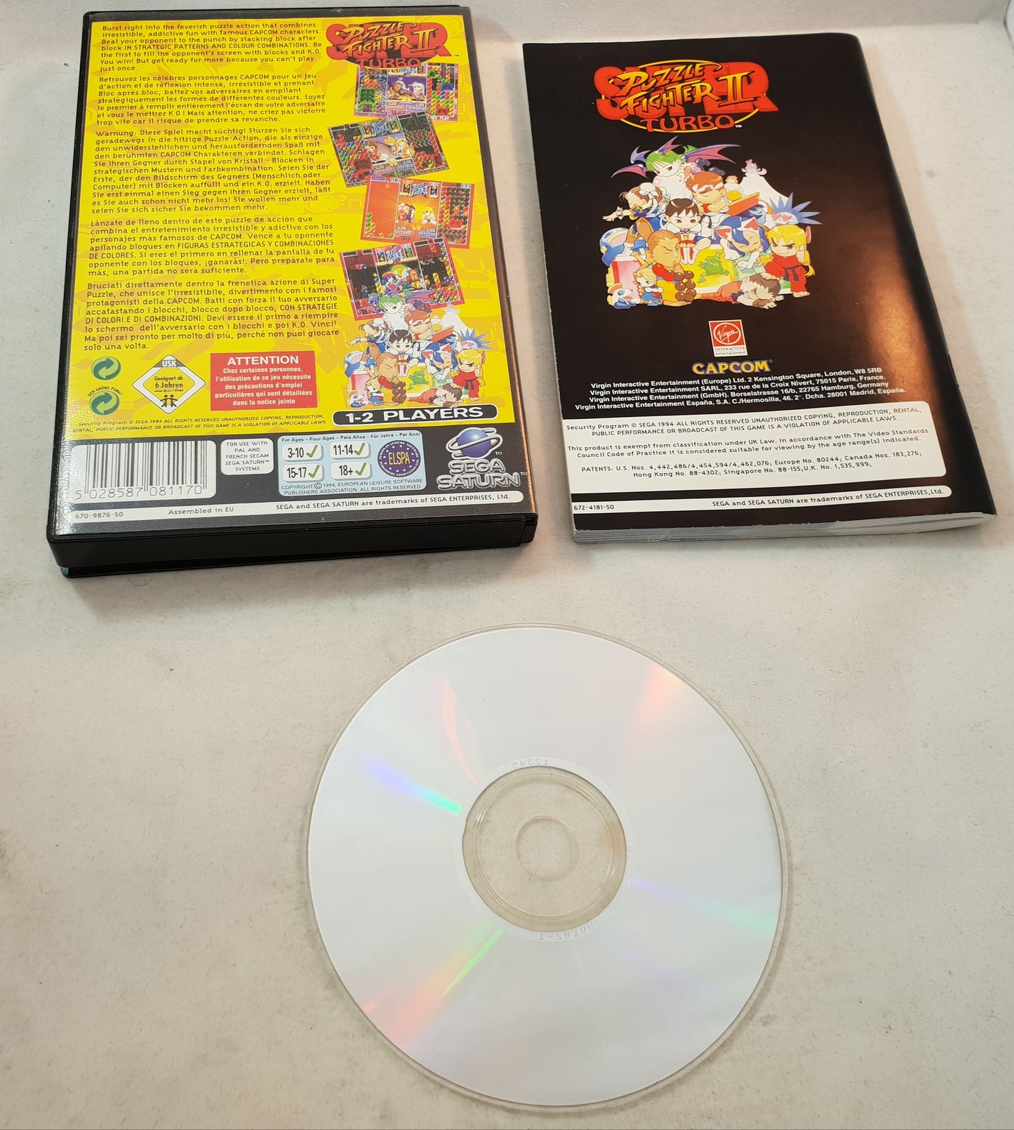 Super Puzzle Fighter II Turbo Sega Saturn Game