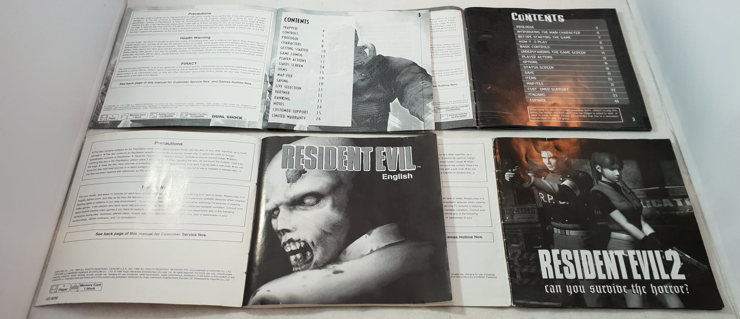 Resident Evil 1,2,3 & Survivor Bundle (Sony Playstation 1) Game