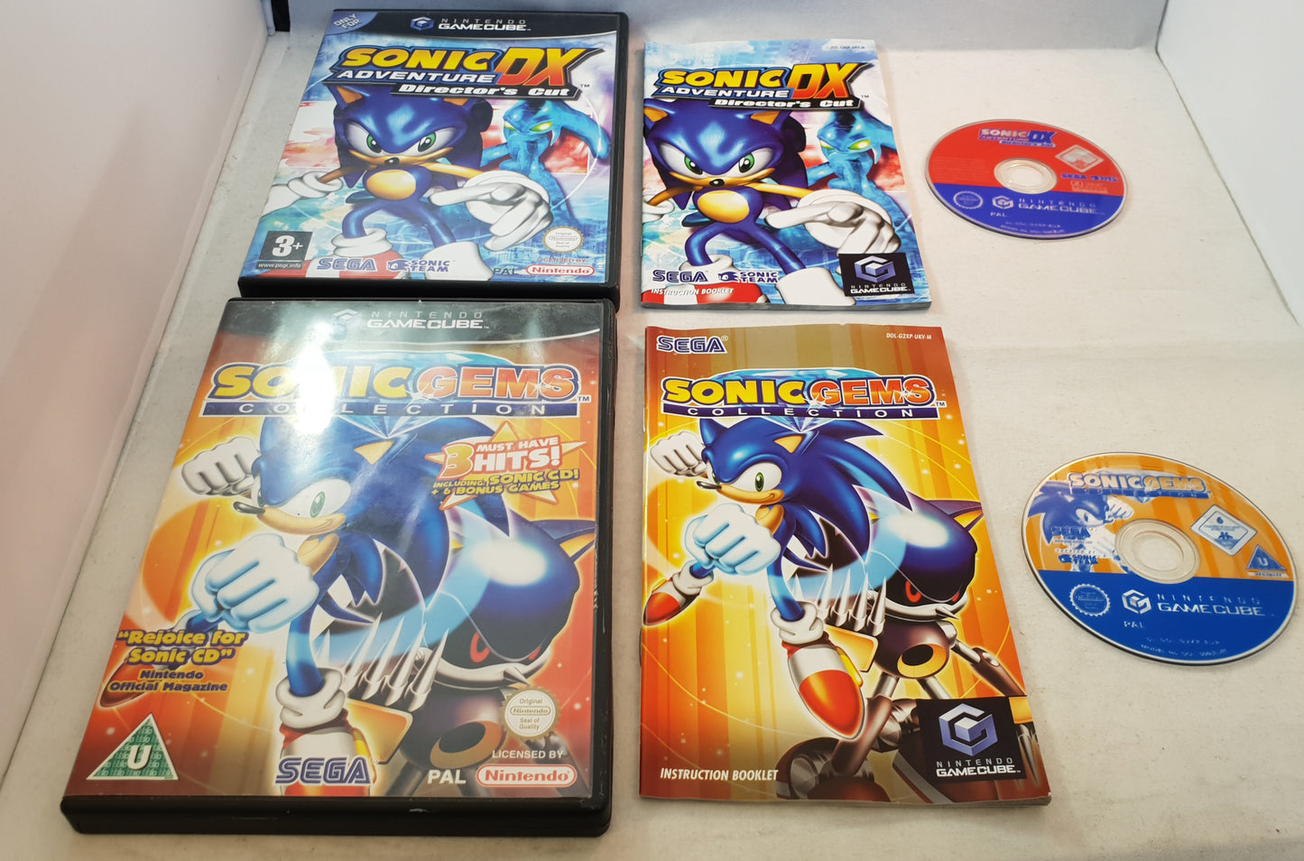 Sonic Adventure DX & Sonic Gems  Collection Nintendo GameCube Game Bundle