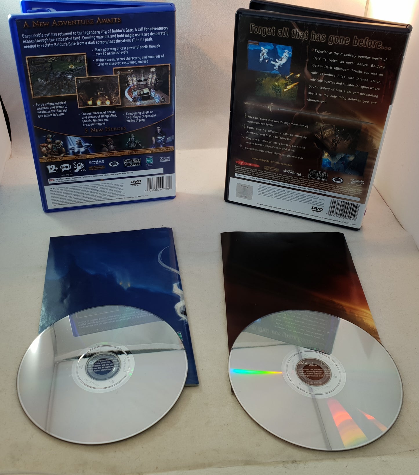 Baldur's Gate Dark Alliance 1 & 2 Sony Playstation 2 (PS2) Game Bundle
