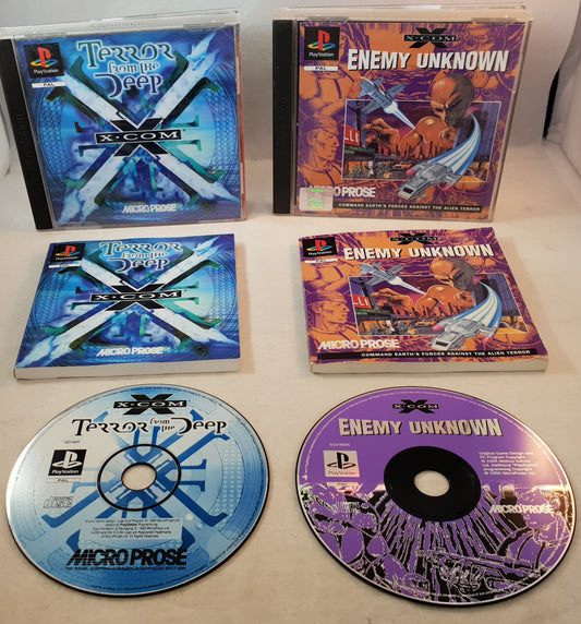 X-Com Terror from the Deep & Enemy Unknown Sony Playstation 1 (PS1) Game Bundle