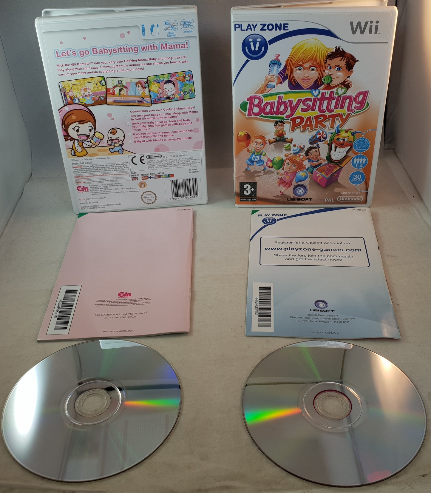 Babysitting Party & Babysitting Mama Nintendo Wii Game Bundle (Baby not Included)