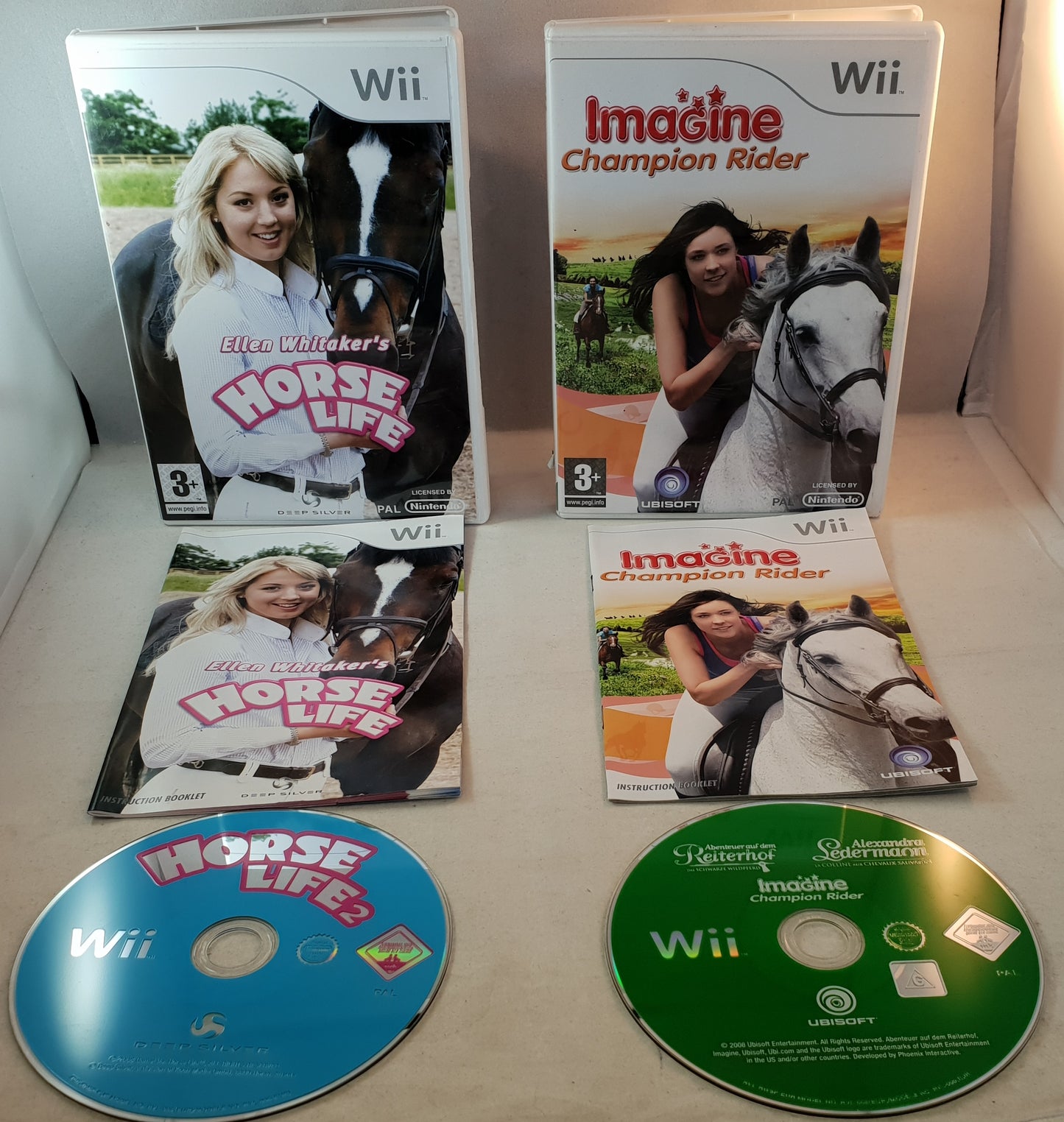 Ellen Whitaker's Horse Life & Imagine Champion Rider Nintendo Wii Game Bundle