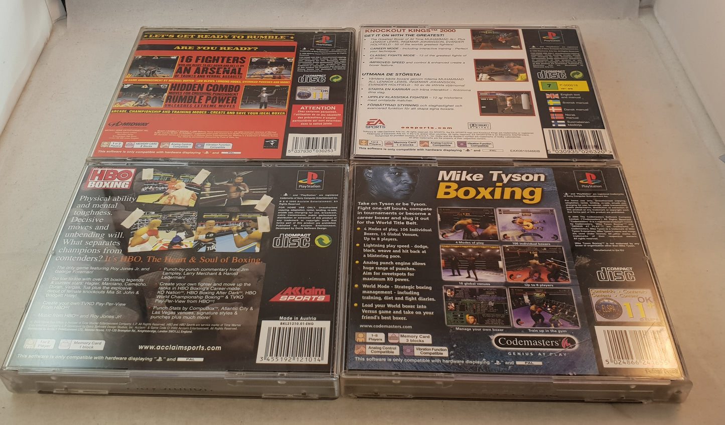 Boxing X 4 Sony Playstation 1 (PS1) Game Bundle