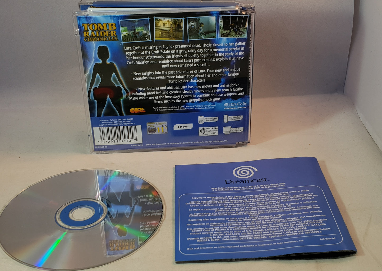 Tomb Raider Chronicles Sega Dreamcast Game