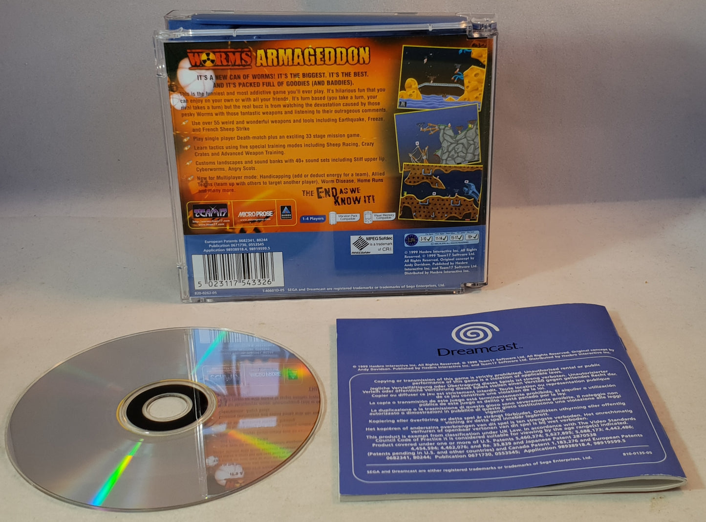 Worms Armageddon (Sega Dreamcast) game