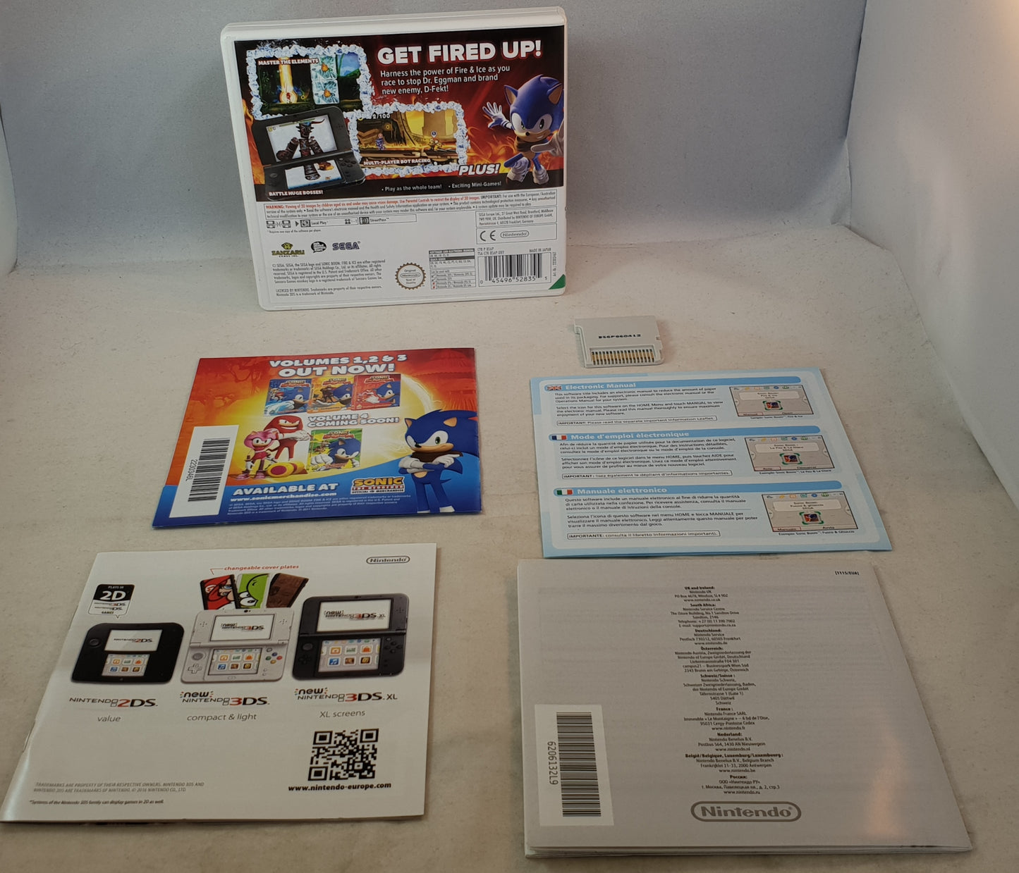 Sonic Boom Fire & Ice Nintendo 3DS Game