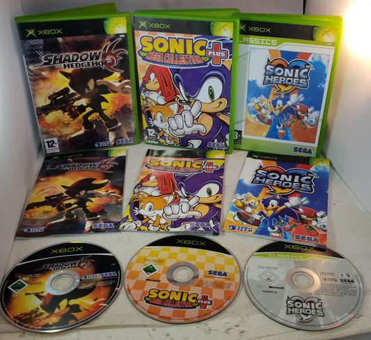 Shadow the Hedgehog, Sonic Heroes & Mega Collection Microsoft Xbox Game Bundle