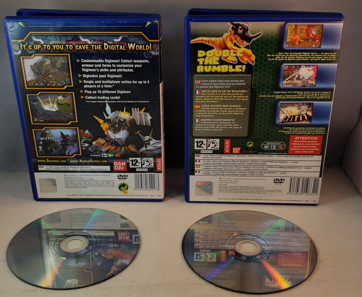 Digimon World 4 & Digimon Rumble Arena 2 Sony Playstation 2 (PS2) Game Bundle