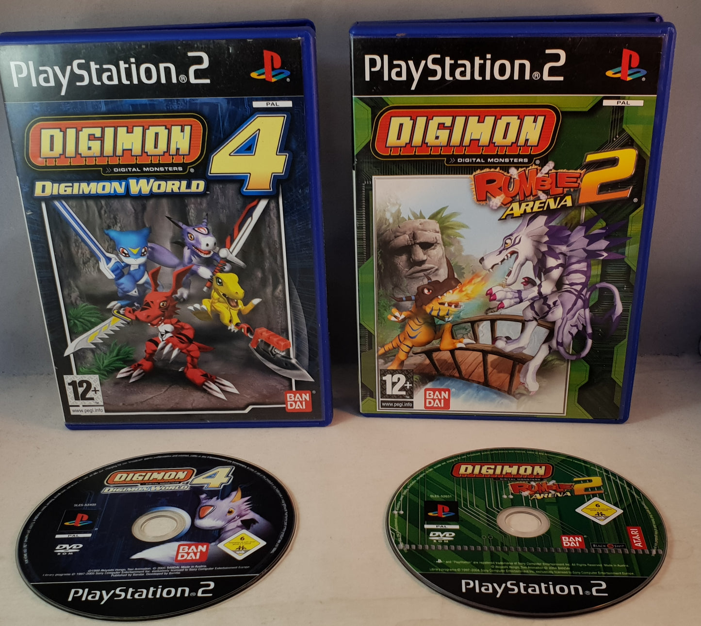 Digimon World 4 & Digimon Rumble Arena 2 Sony Playstation 2 (PS2) Game Bundle