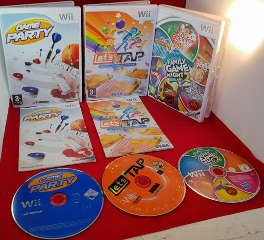 Lets Tap, Family Game Night & Game Party Nintendo Wii Game Bundle