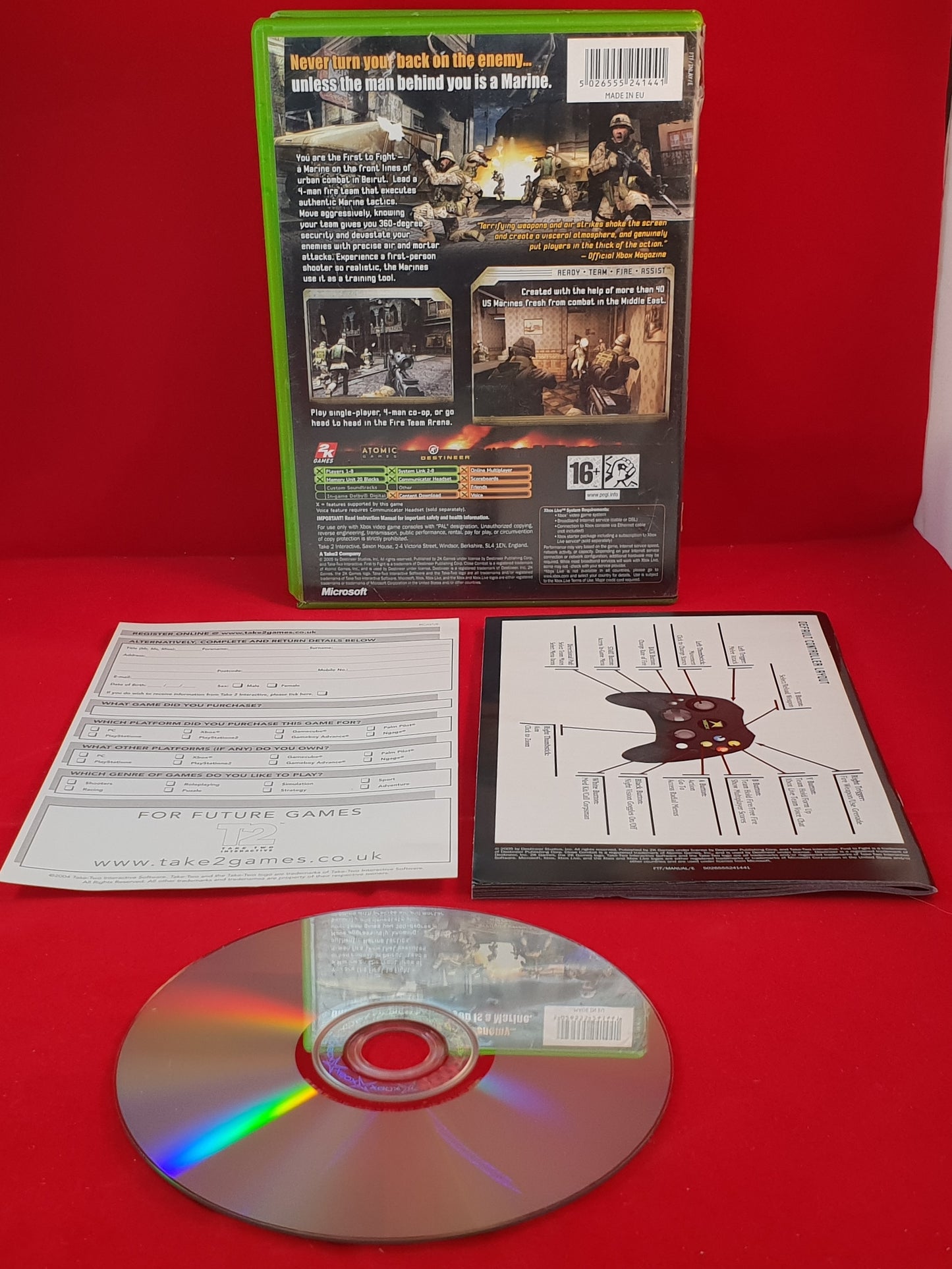 Close Combat First to Fight United States Marines Microsoft Xbox Game