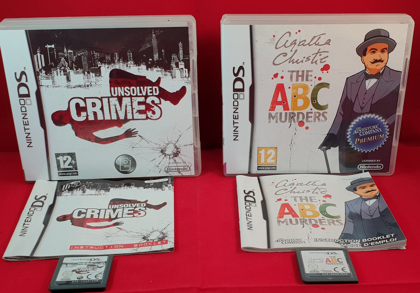 Unsolved Crimes & Agatha Christie the ABC Murders Nintendo DS Game Bundle