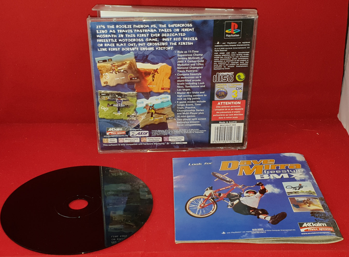 Freestyle Motocross McGrath Vs Pastrana Sony Playstation 1 (PS1) Game