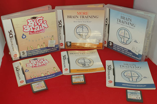 Brain Training, More Brain Training & Big Brain Academy Nintendo DS Game Bundle