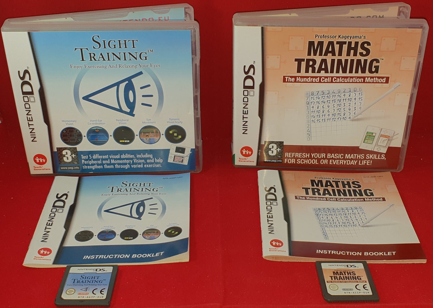 Sight Training & Maths Training Nintendo DS Game Bundle