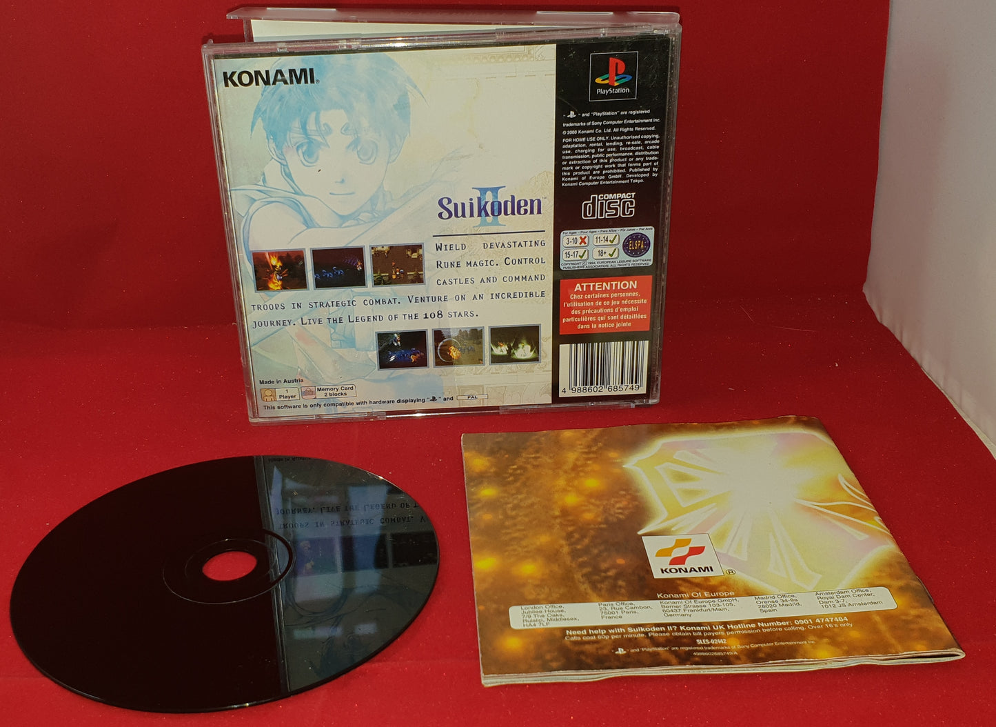 Suikoden II Sony Playstation 1 (PS1) RARE Game