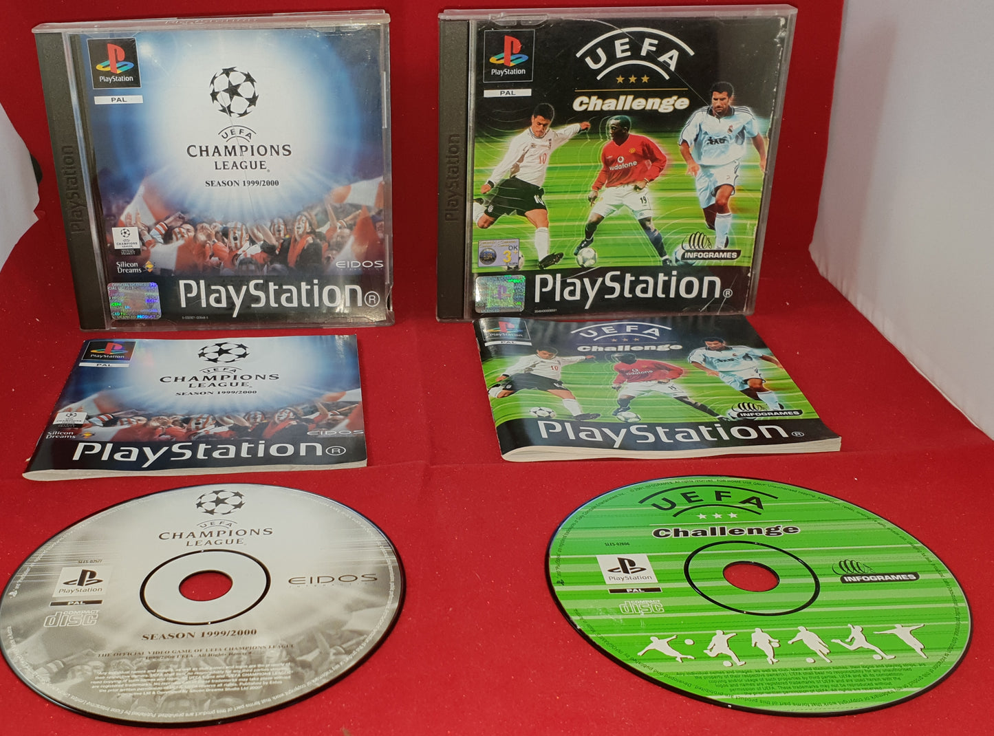 UEFA Challenge & UEFA Champions League Sony Playstation 1 (PS1) Game Bundle