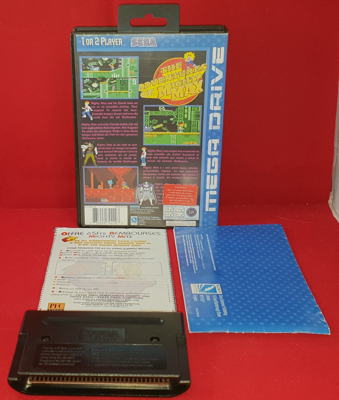 The Adventures of Mighty Max Sega Mega Drive RARE Game