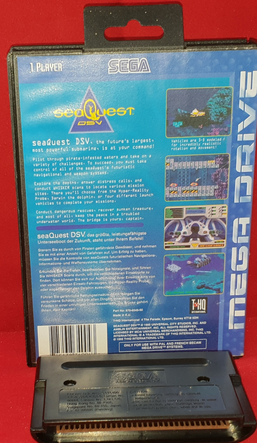 SeaQuest DSV Sega Mega Drive RARE Game