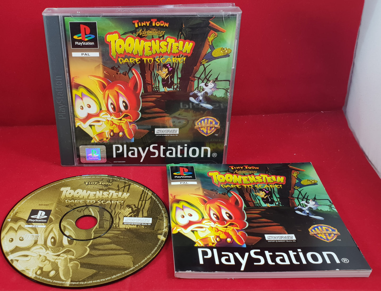 Tiny Toon Adventures Toonenstein Dare to Scare Sony Playstation 1 (PS1) Game
