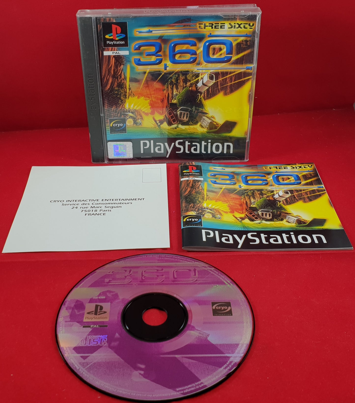 360 Three Sixty Sony Playstation 1 (PS1) RARE Game
