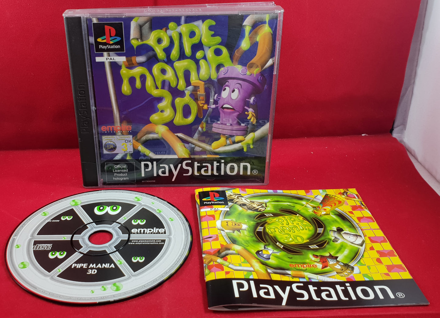 Pipe Mania 3D Sony Playstation 1 (PS1) Game