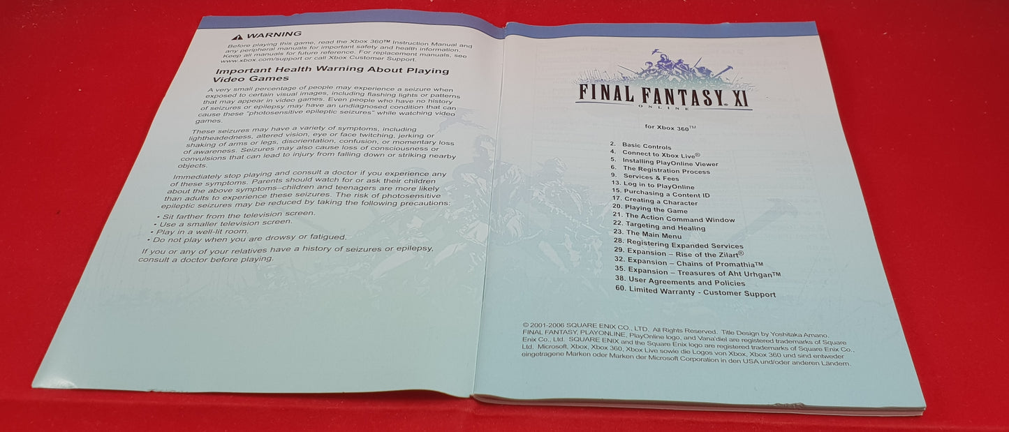 Final Fantasy XI Online Microsoft Xbox 360 Game