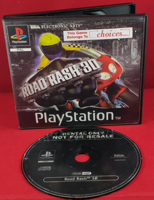 Road Rash 3D in RARE Rental Case Sony Playstation 1 (PS1) Game