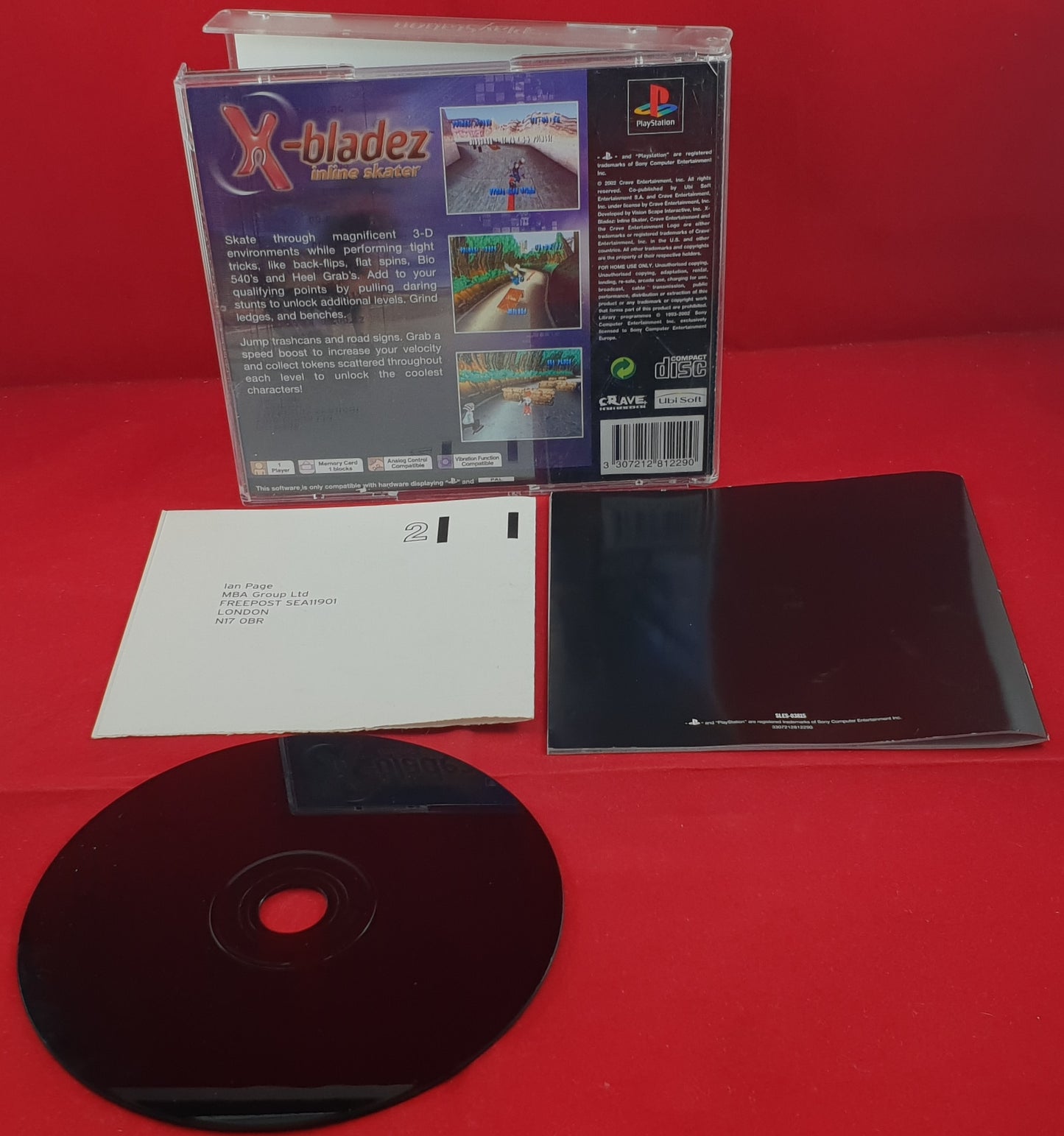 X-Bladez Inline Skater Sony Playstation 1 (PS1) Game