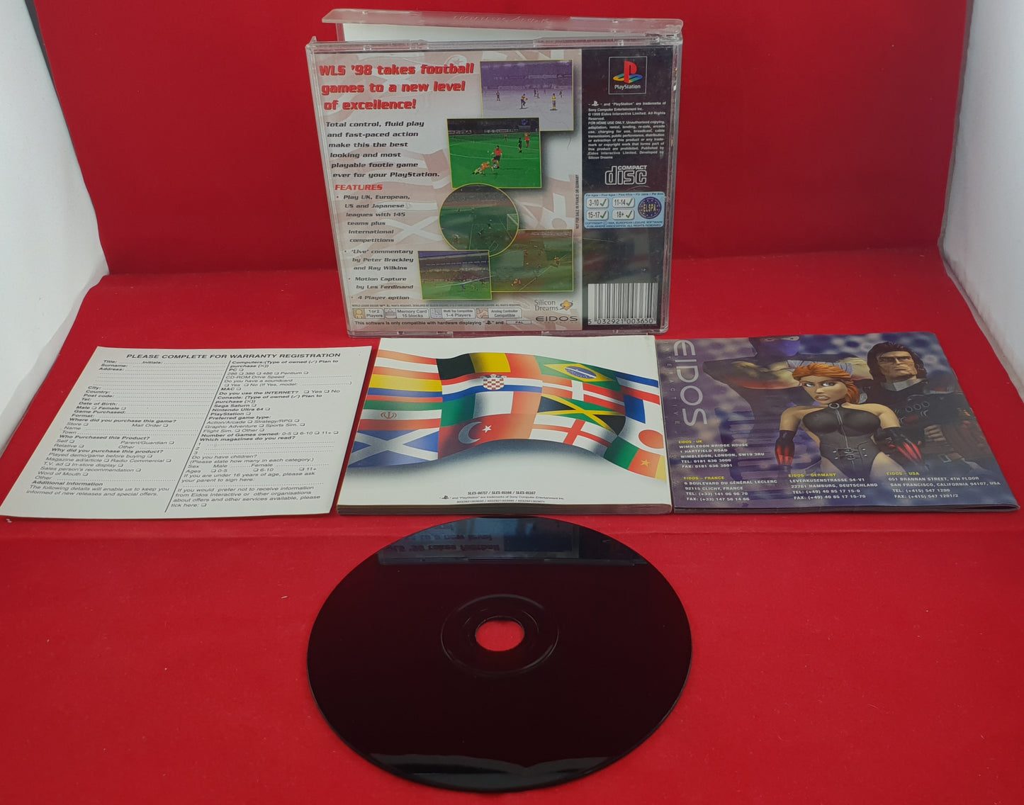 World League Soccer 98 Sony Playstation 1 (PS1) Game