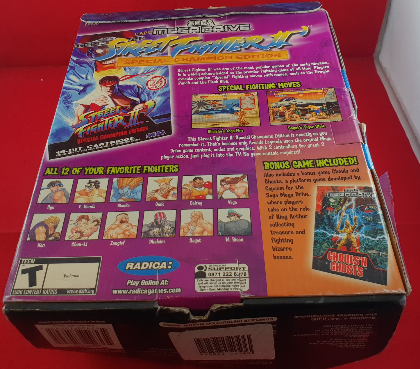 Boxed Street Fighter II Plug into your TV Sega Mega Drive RARE Game