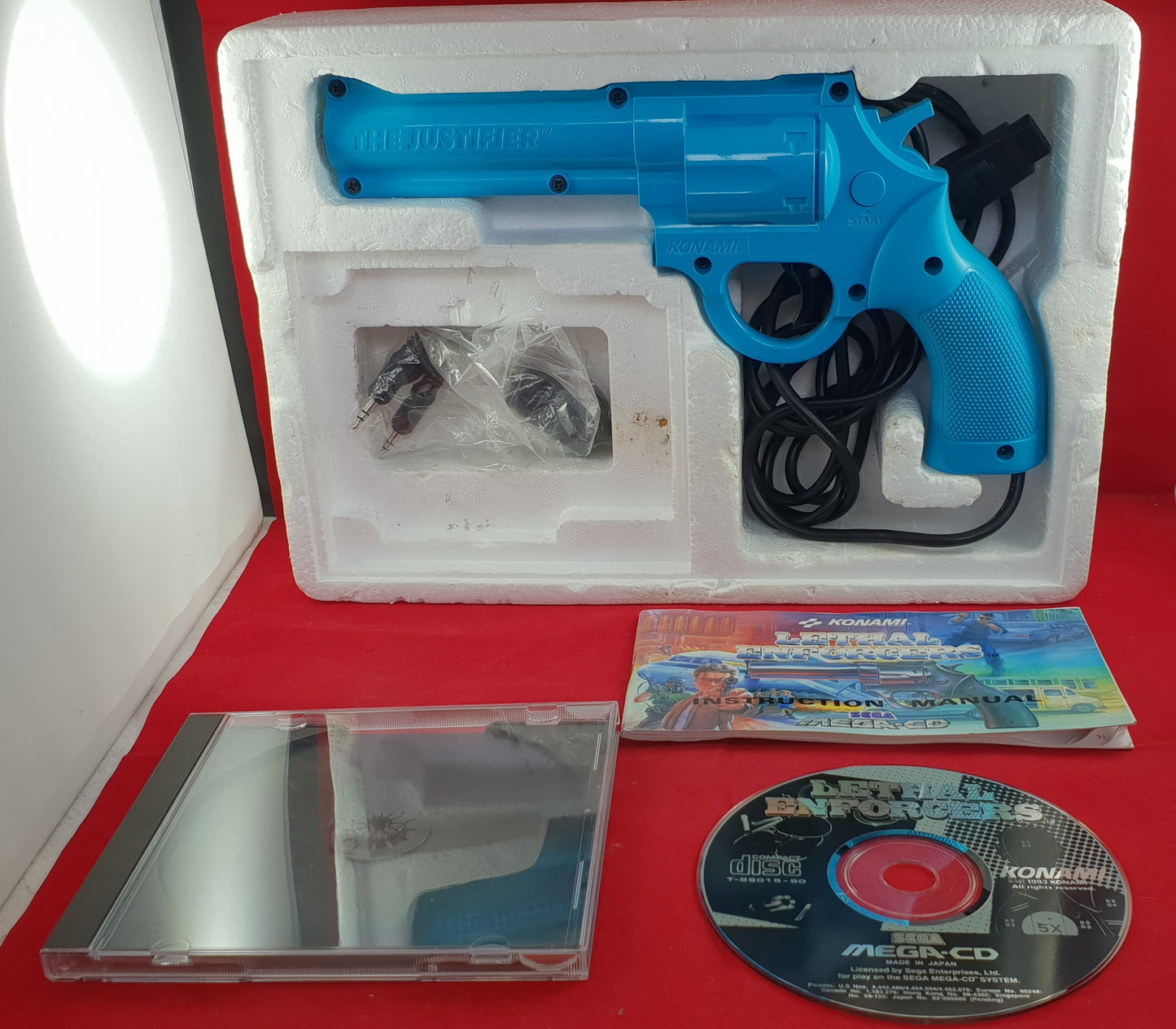 Boxed Lethal Enforcers with Justifier Gun Sega Mega CD Game