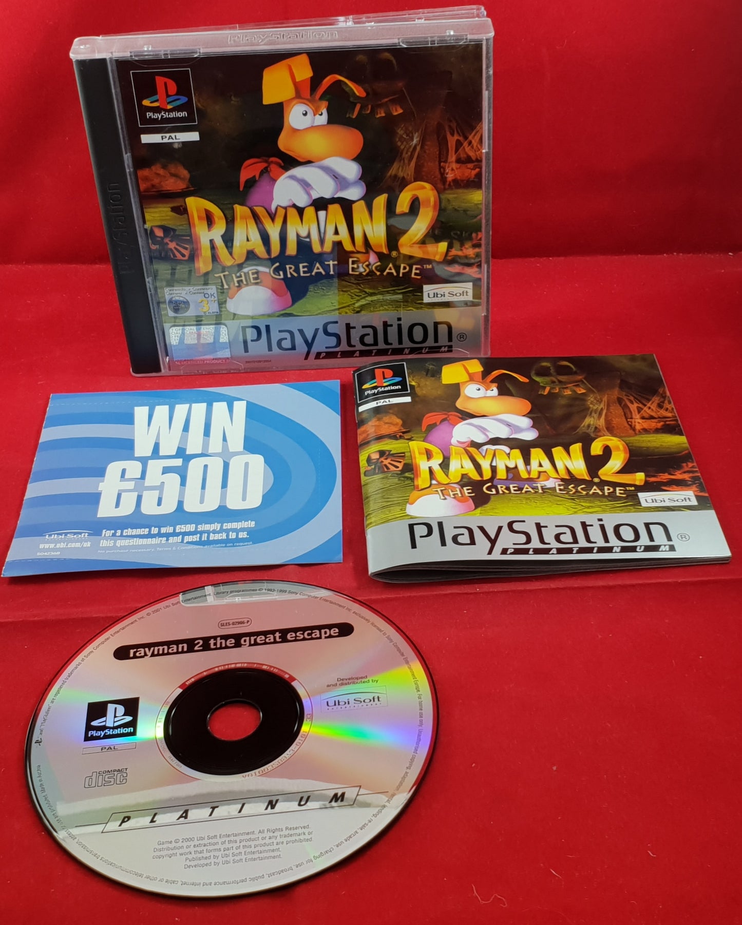 Rayman 2 the Great Escape Platinum Sony Playstation 1 (PS1)