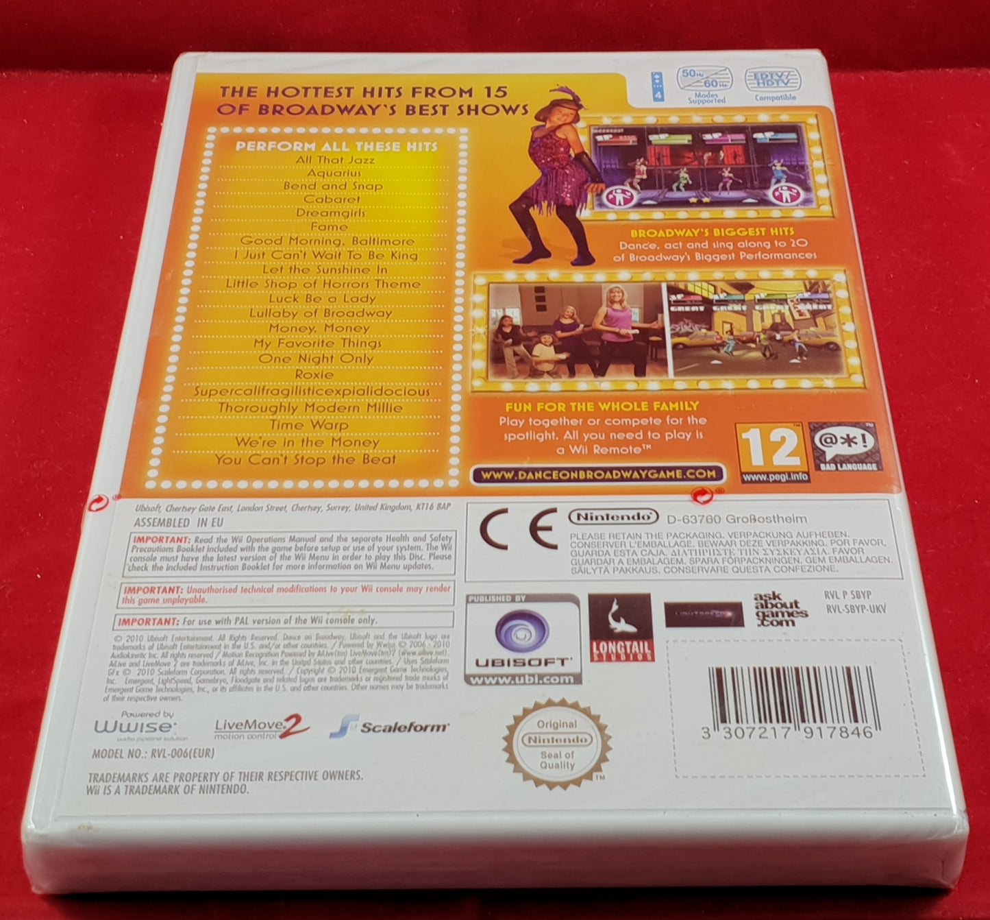 Brand New and Sealed Dance on Broadway Nintendo Wii Game