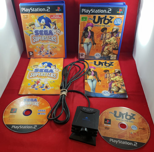 The Urbz Sims in the City & SEGA Superstars with Eyetoy Sony Playstation 2 (PS2) Game Bundle