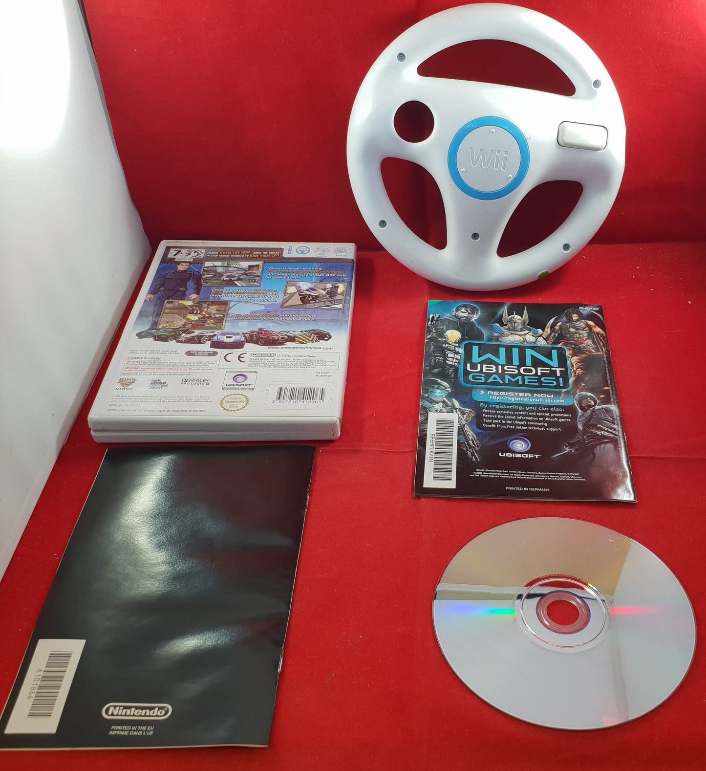 Emergency Heroes with Official Racing Wheel Nintendo Wii Game