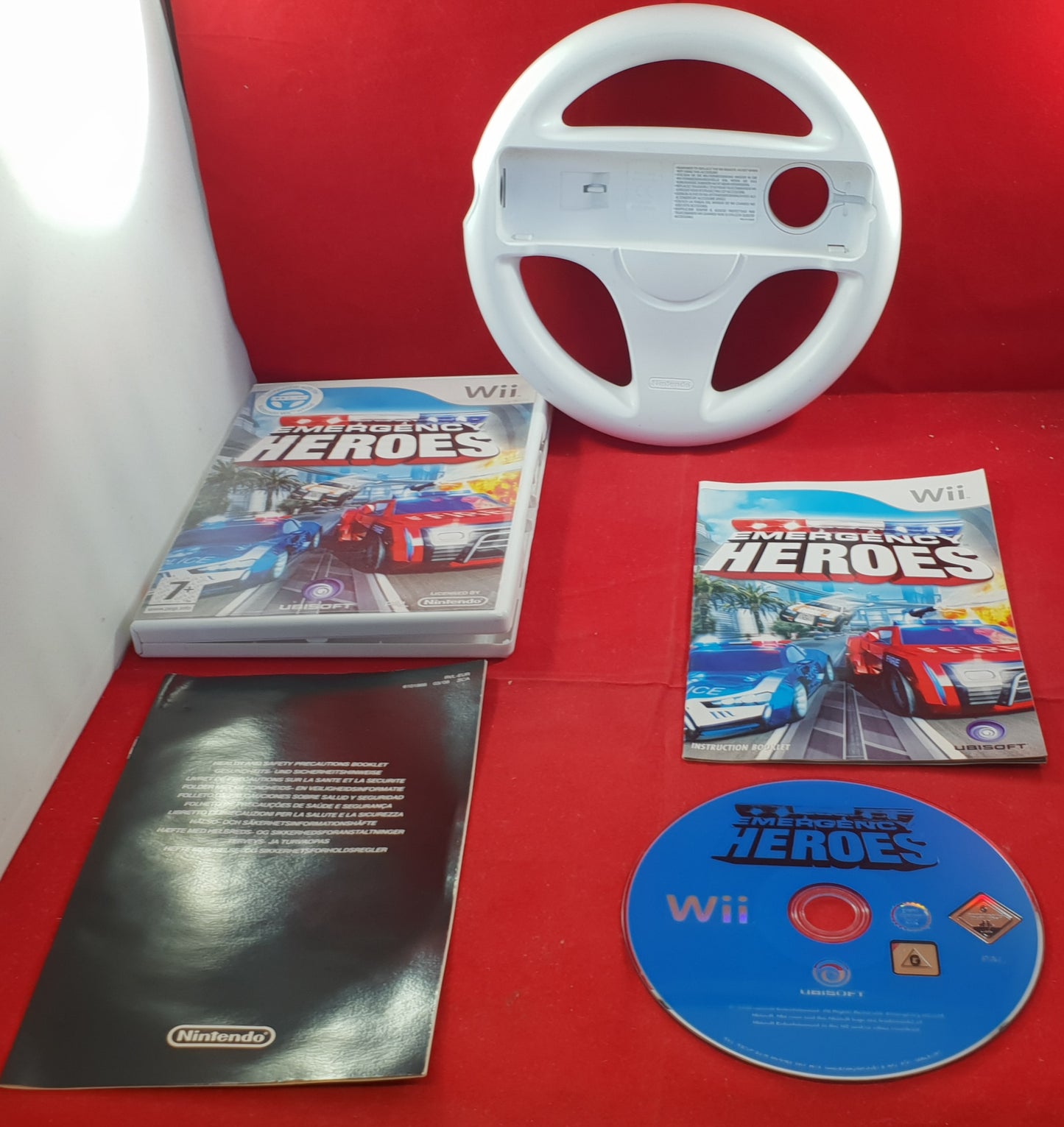 Emergency Heroes with Official Racing Wheel Nintendo Wii Game