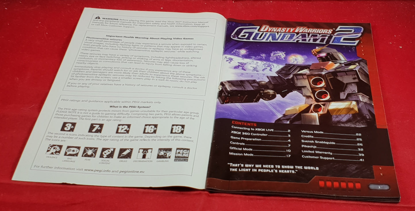 Dynasty Warriors Gundam 2 Microsoft Xbox 360 Game