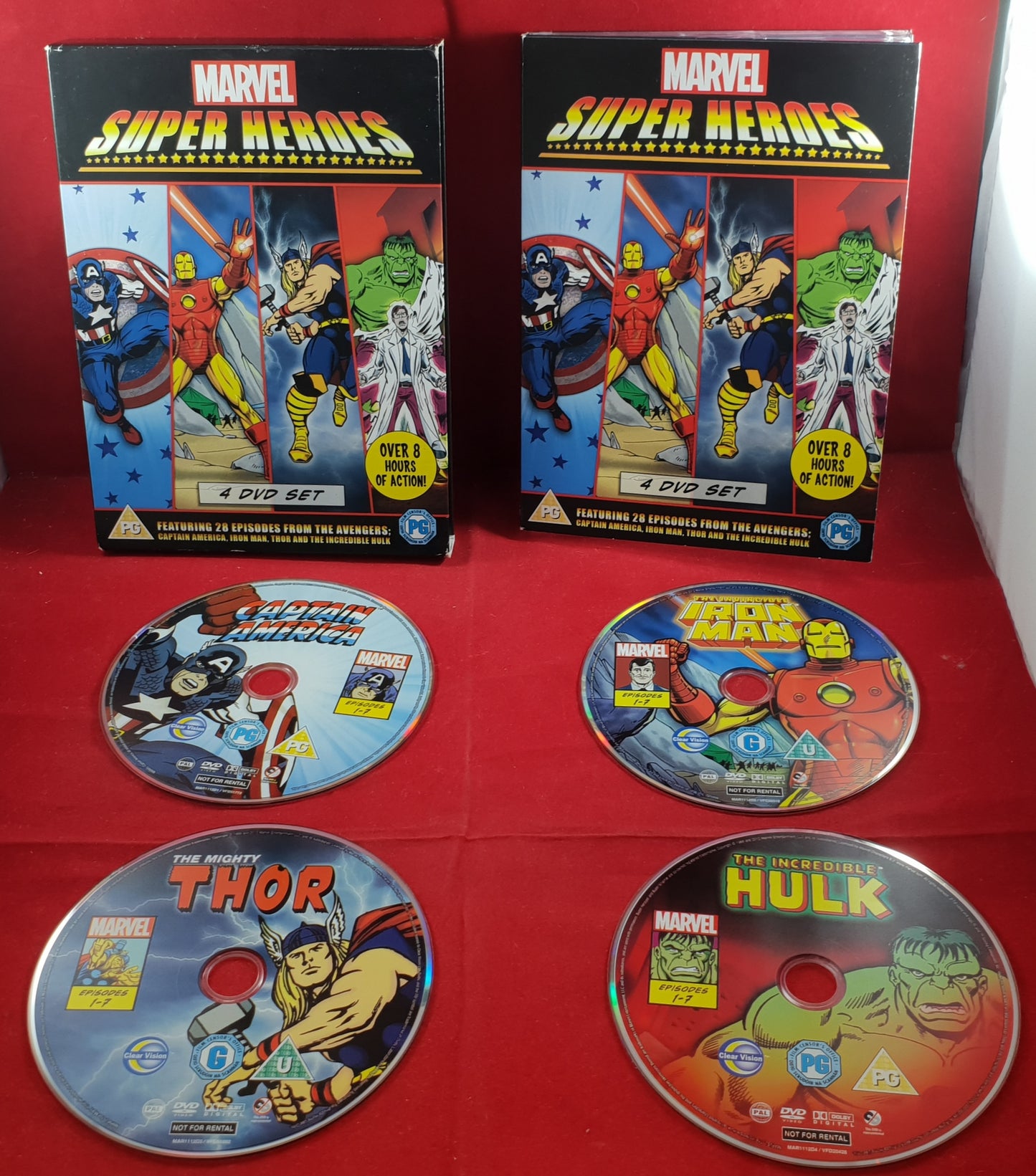 Marvel Super Heroes 4 DVD Set VERY RARE