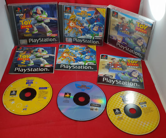 Toy Story Racer, Buzz Lightyear to the Rescue & Of Star Command Sony Playstation 1 (PS1) Game Bundle