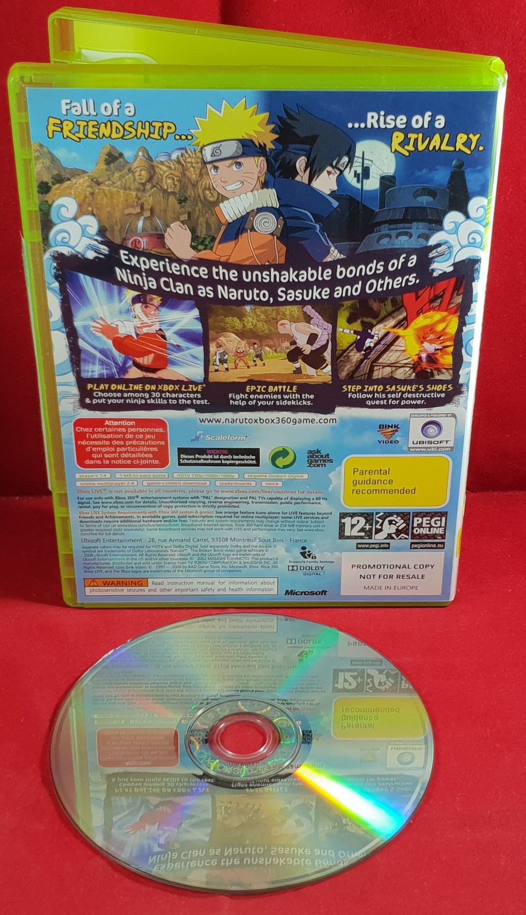 Naruto the Broken Bond Promotional Copy Microsoft Xbox 360 Game