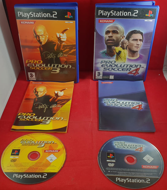 Pro Evolution Soccer 3 & 4 Son y Playstation 2 (PS2) Game Bundle