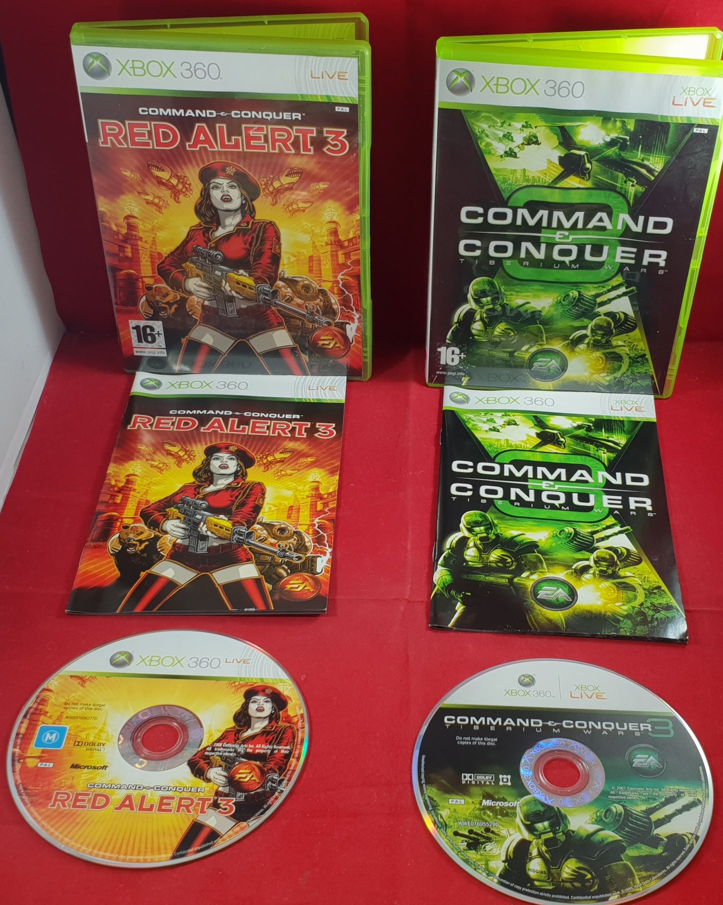 Command & Conquer Red Alert 3 & Tiberium Wars Microsoft Xbox 360 Game Bundle